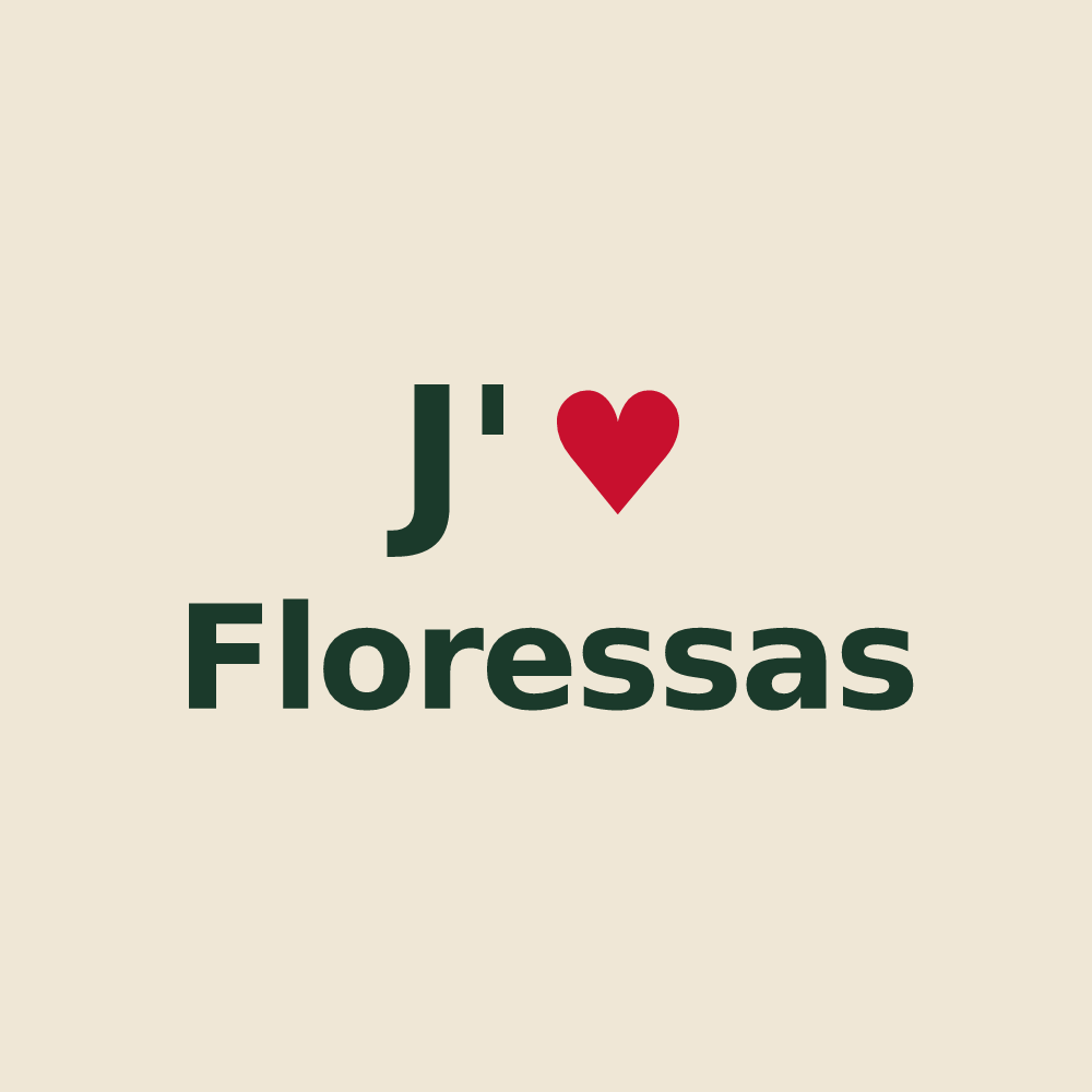 Tote bag personnalisé Floressas — design J'aime Floressas