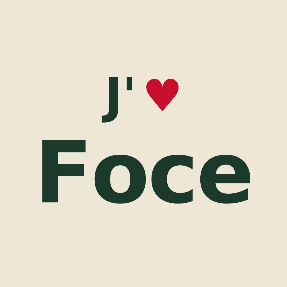 Tote bag personnalisé Foce — design J'aime Foce