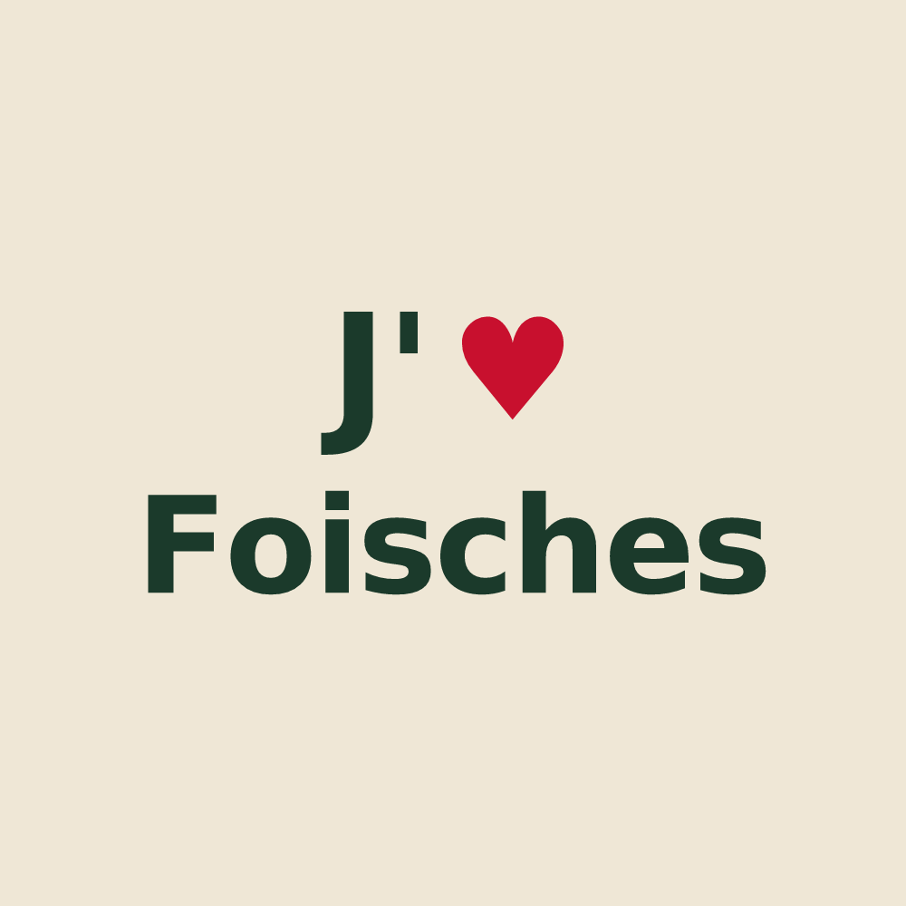 Tote bag personnalisé Foisches — design J'aime Foisches
