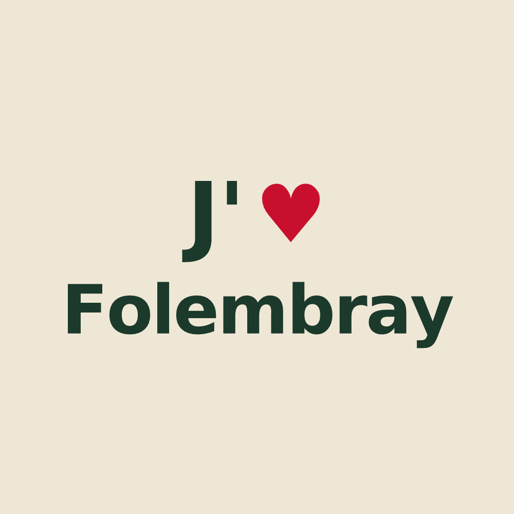 Tote bag personnalisé Folembray — design J'aime Folembray