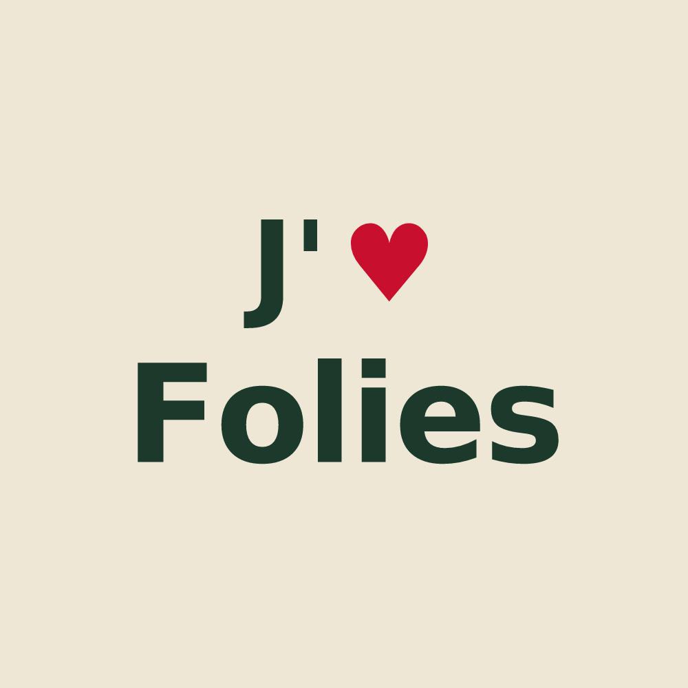 Tote bag personnalisé Folies — design J'aime Folies