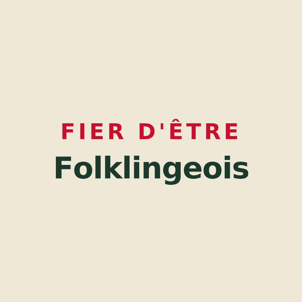 Tote bag « Fier d'être Folklingeois » — design pour Folkling