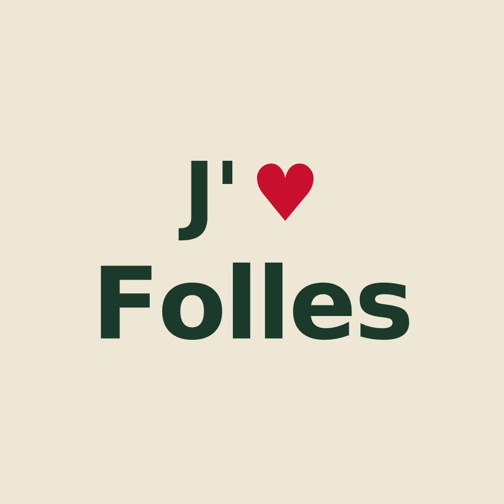 Tote bag personnalisé Folles — design J'aime Folles