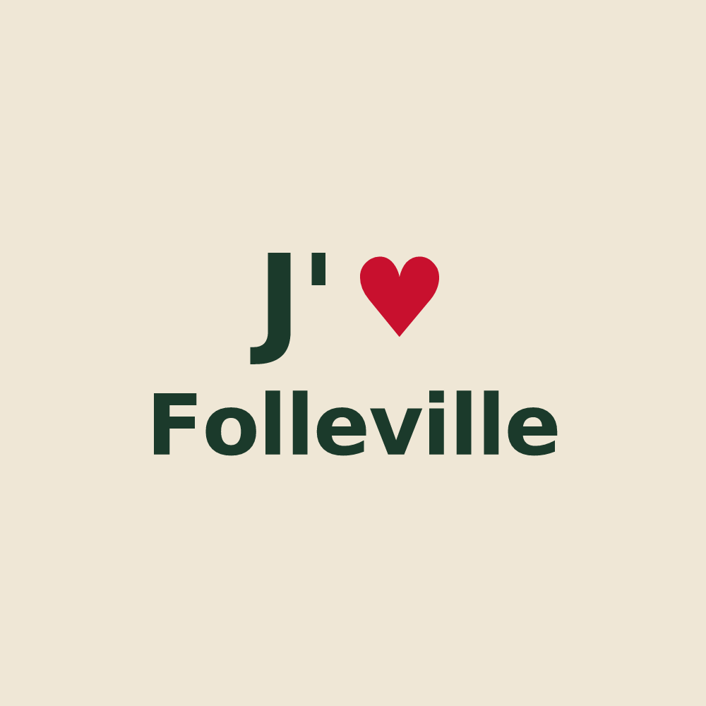 Tote bag personnalisé Folleville — design J'aime Folleville