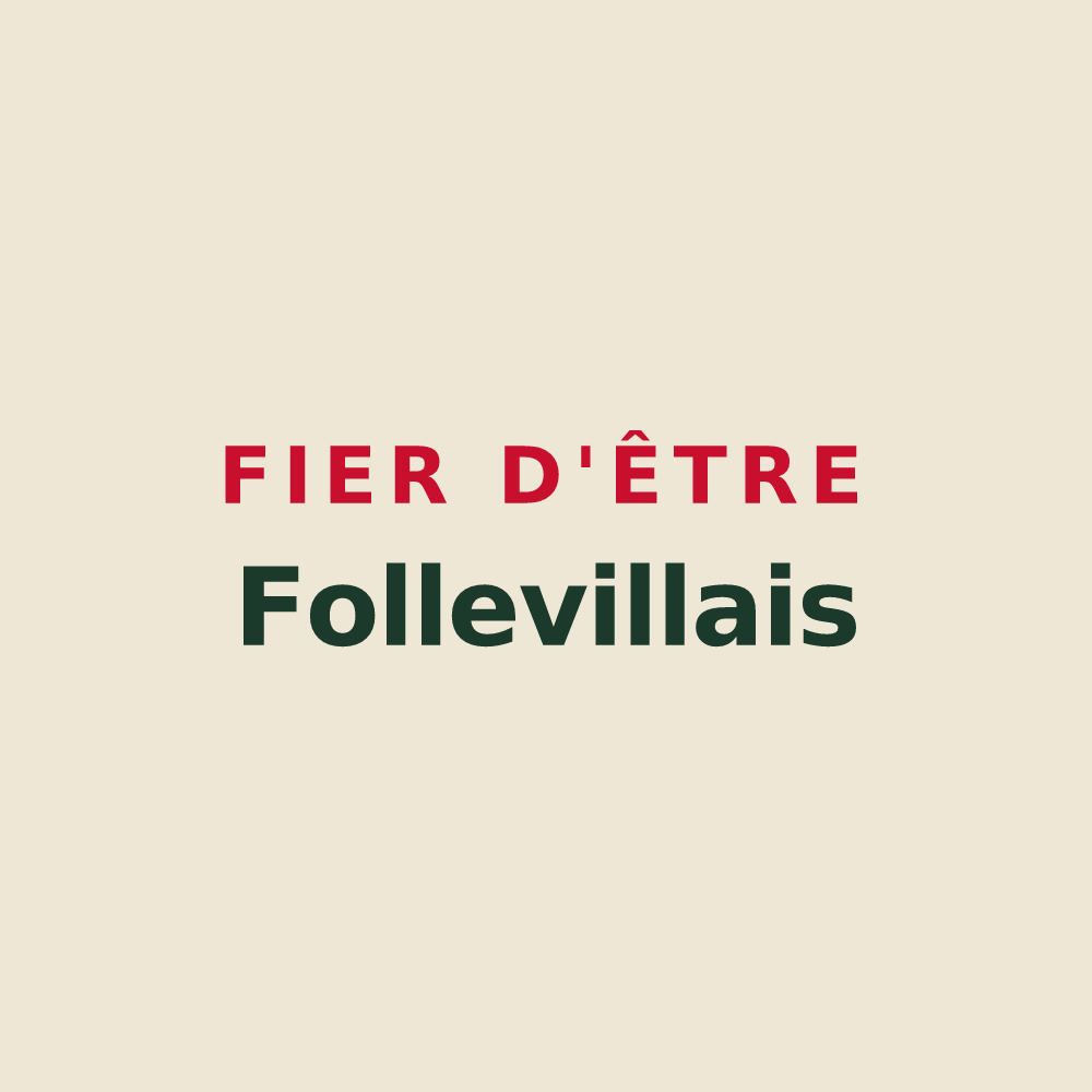 Tote bag « Fier d'être Follevillais » — design pour Folleville
