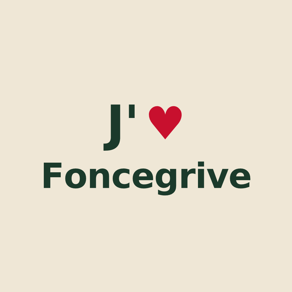 Tote bag personnalisé Foncegrive — design J'aime Foncegrive