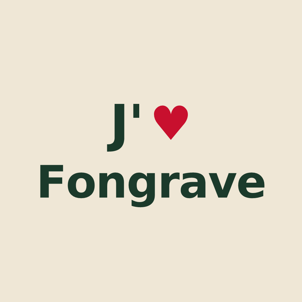 Tote bag personnalisé Fongrave — design J'aime Fongrave
