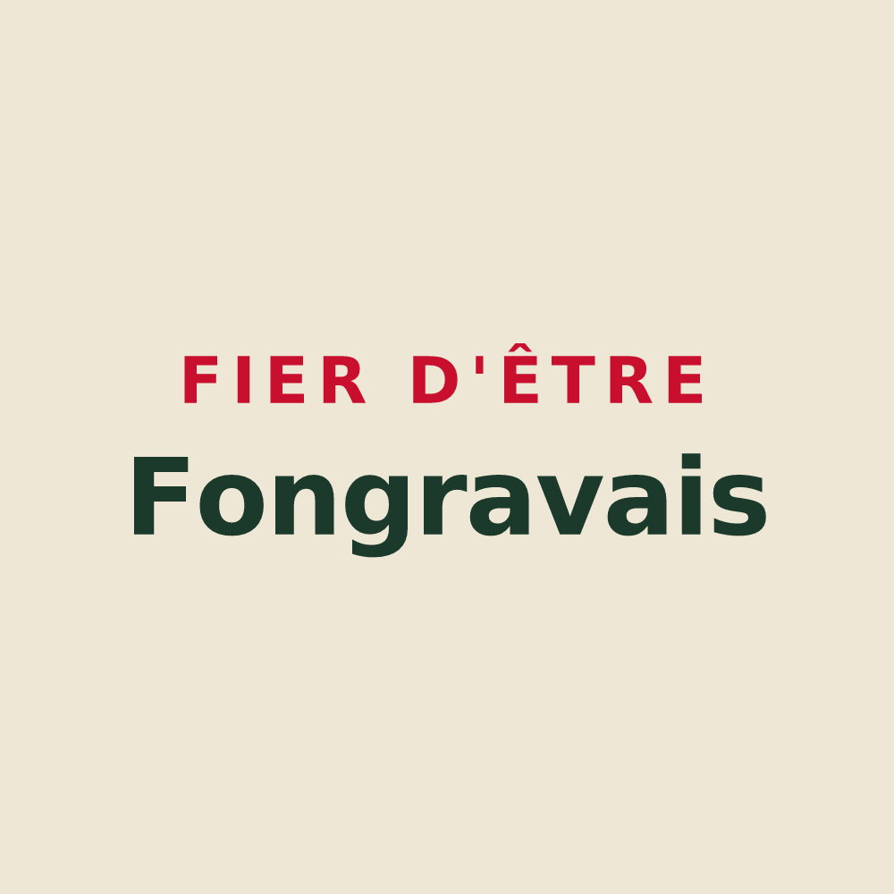 Tote bag « Fier d'être Fongravais » — design pour Fongrave