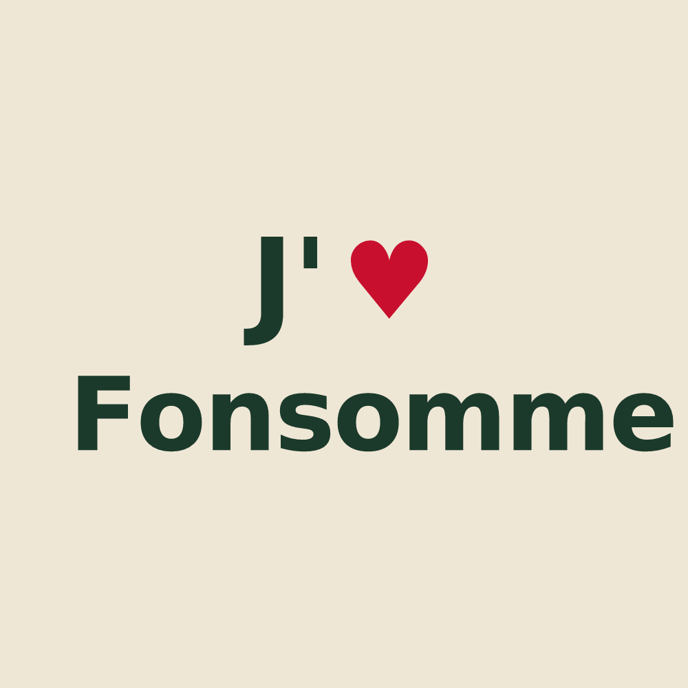 Tote bag personnalisé Fonsomme — design J'aime Fonsomme