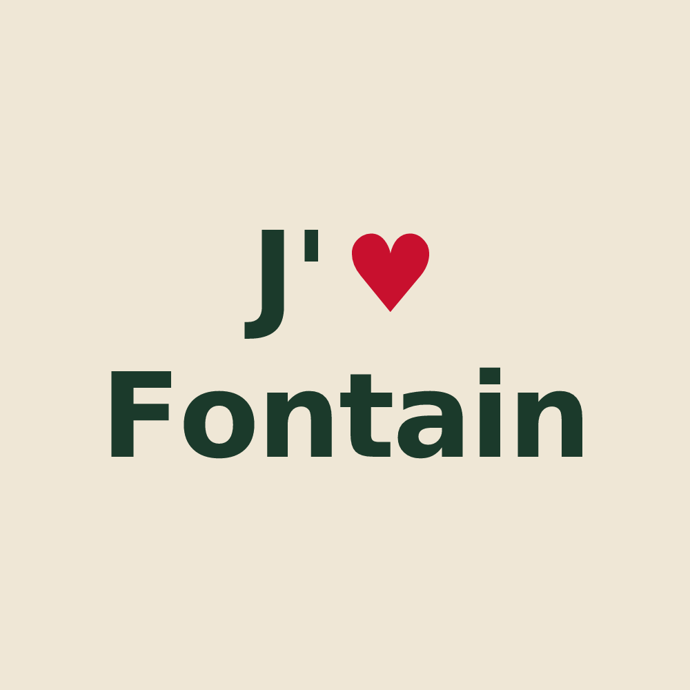Tote bag personnalisé Fontain — design J'aime Fontain