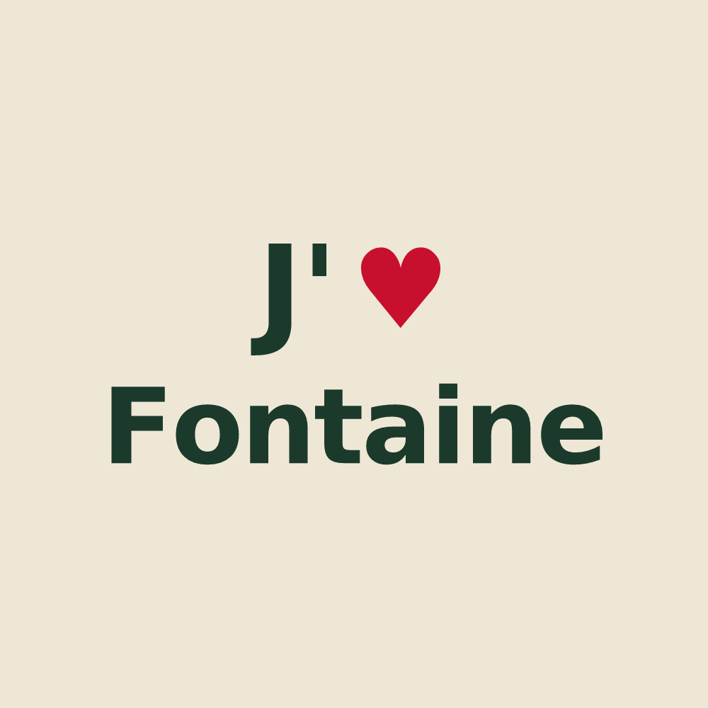 Tote bag personnalisé Fontaine — design J'aime Fontaine