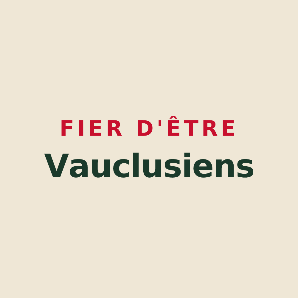 Tote bag « Fier d'être Vauclusiens » — design pour Fontaine-de-Vaucluse