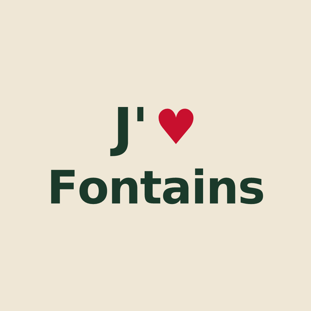 Tote bag personnalisé Fontains — design J'aime Fontains
