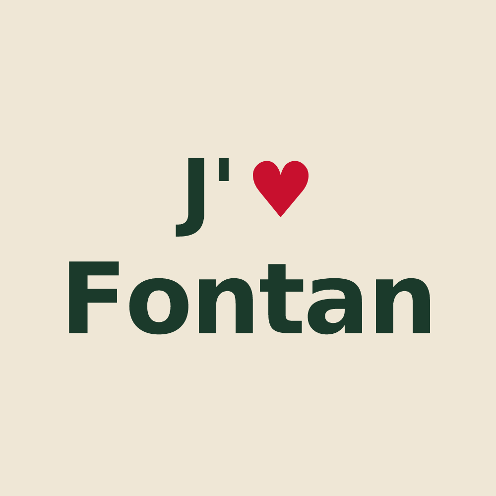 Tote bag personnalisé Fontan — design J'aime Fontan