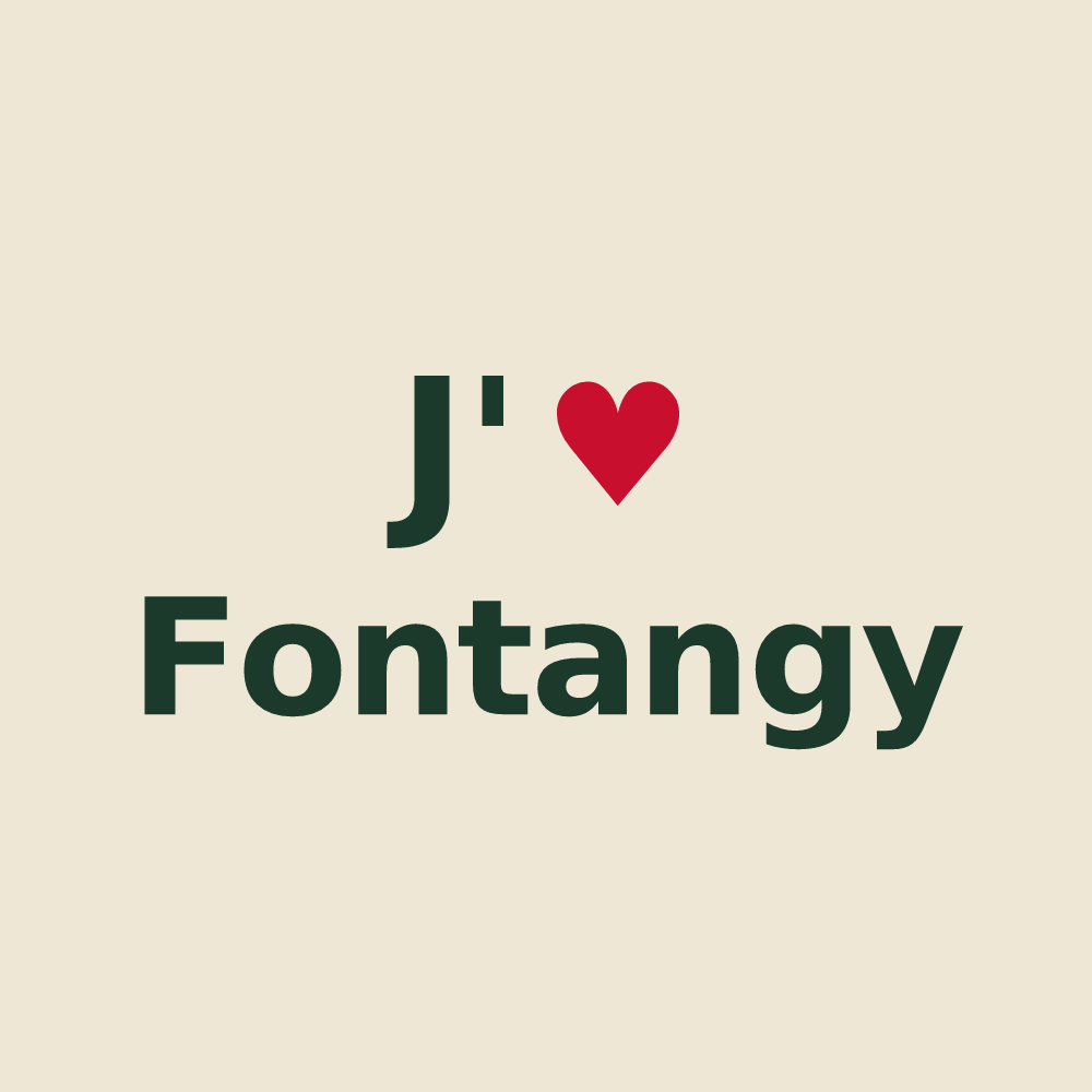 Tote bag personnalisé Fontangy — design J'aime Fontangy