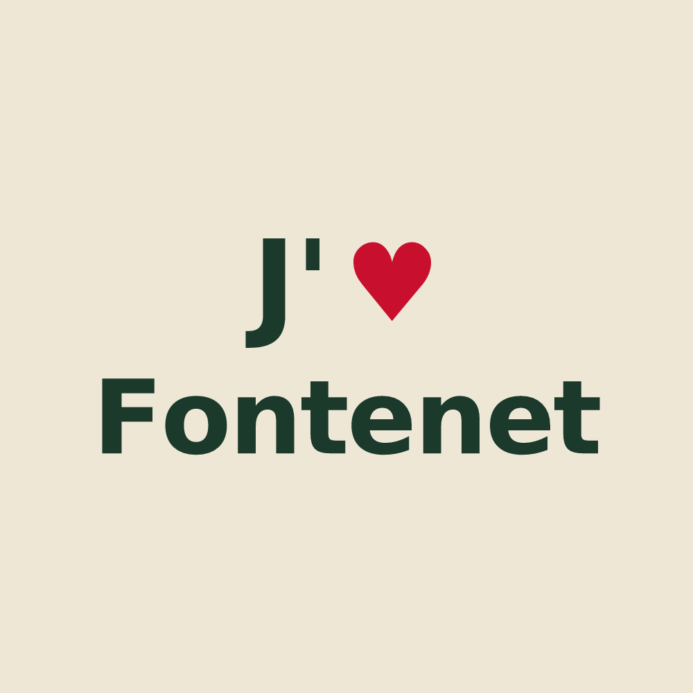Tote bag personnalisé Fontenet — design J'aime Fontenet