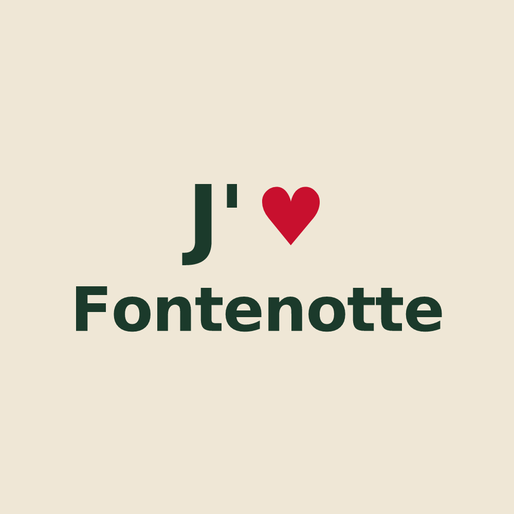Tote bag personnalisé Fontenotte — design J'aime Fontenotte