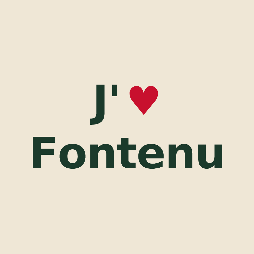 Tote bag personnalisé Fontenu — design J'aime Fontenu