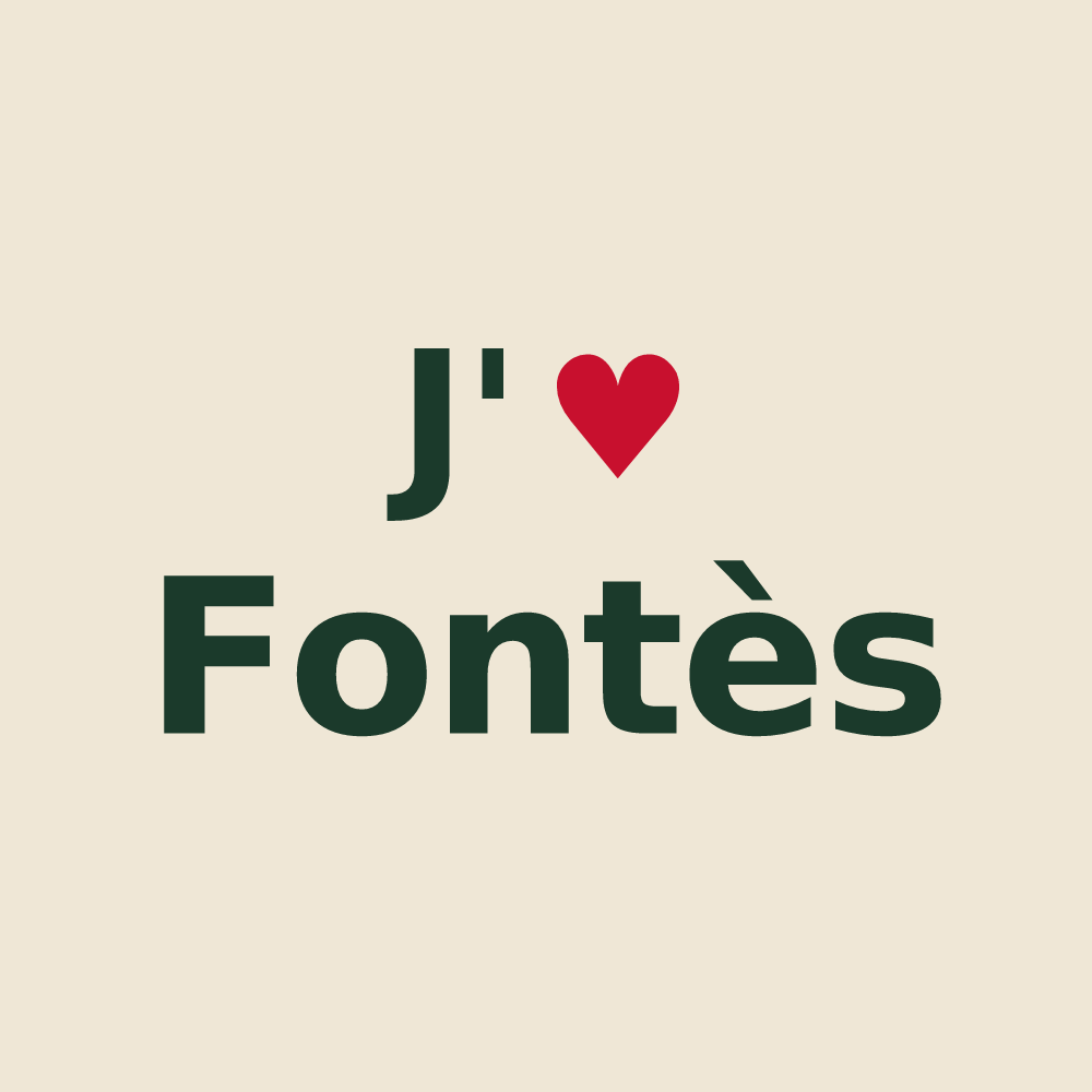 Tote bag personnalisé Fontès — design J'aime Fontès