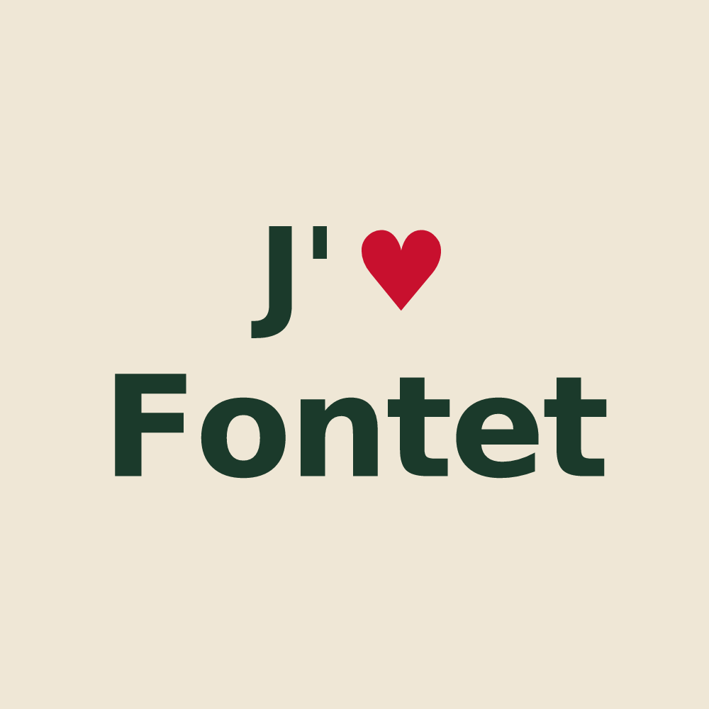 Tote bag personnalisé Fontet — design J'aime Fontet