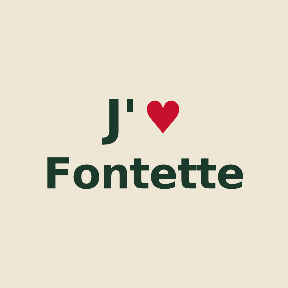 Tote bag personnalisé Fontette — design J'aime Fontette