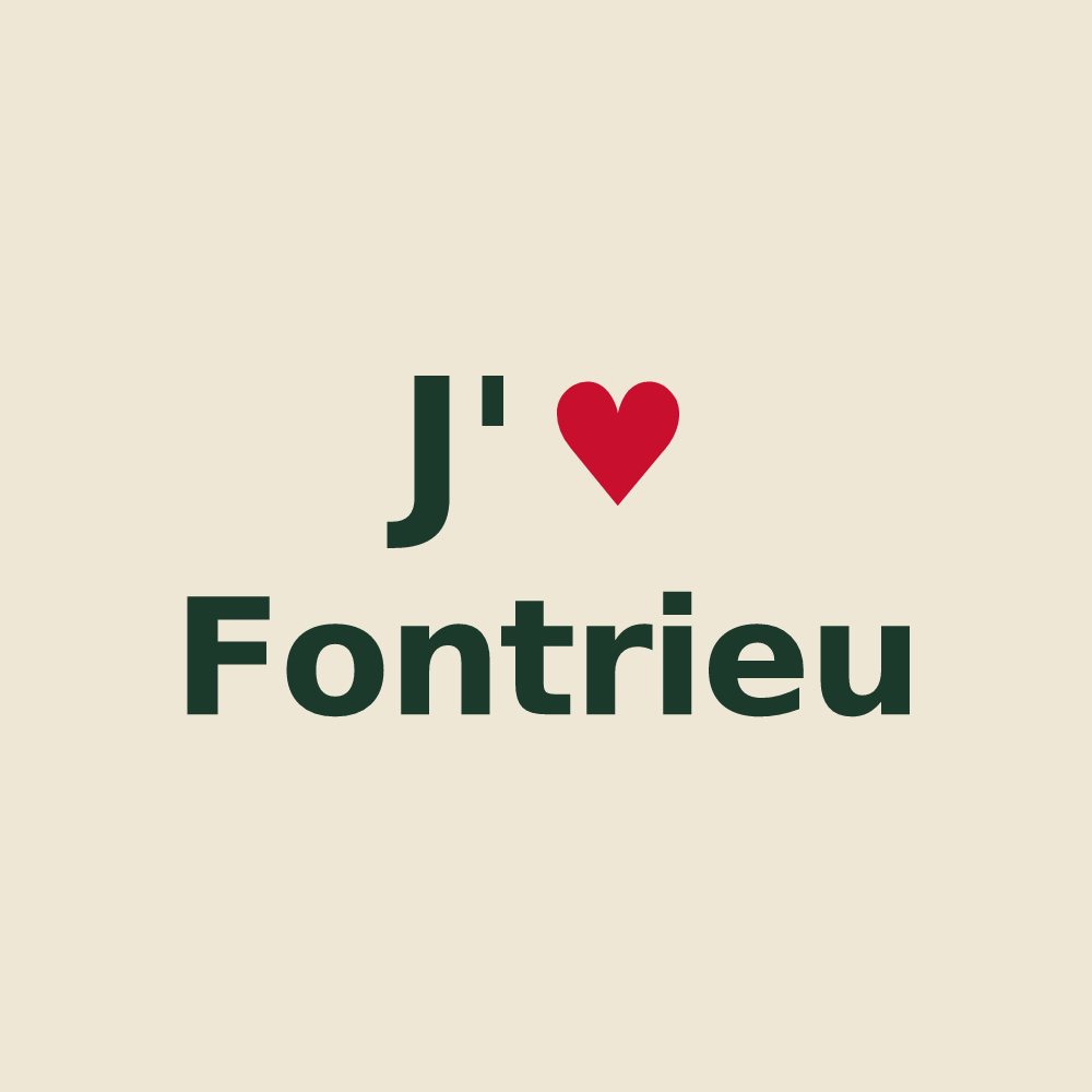 Tote bag personnalisé Fontrieu — design J'aime Fontrieu