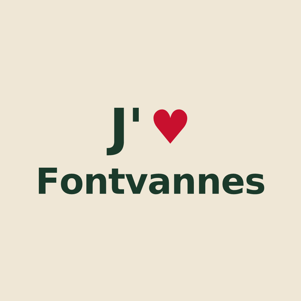 Tote bag personnalisé Fontvannes — design J'aime Fontvannes