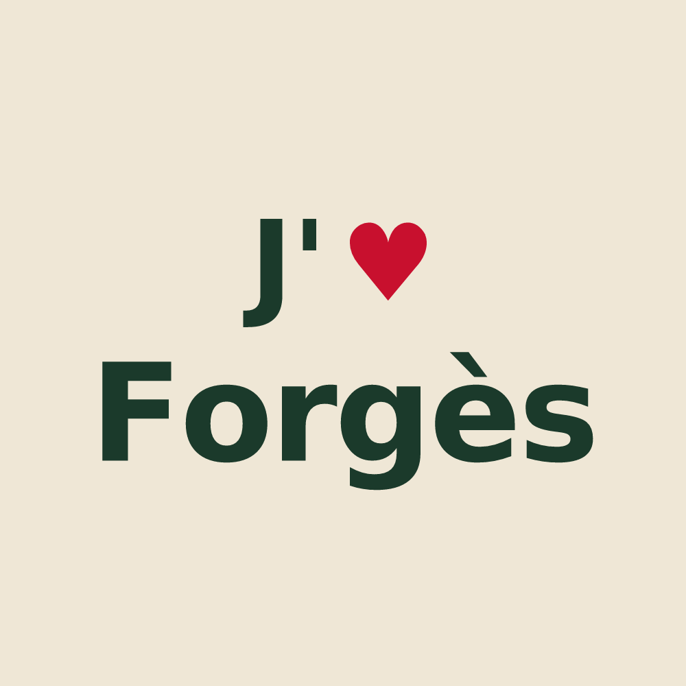 Tote bag personnalisé Forgès — design J'aime Forgès