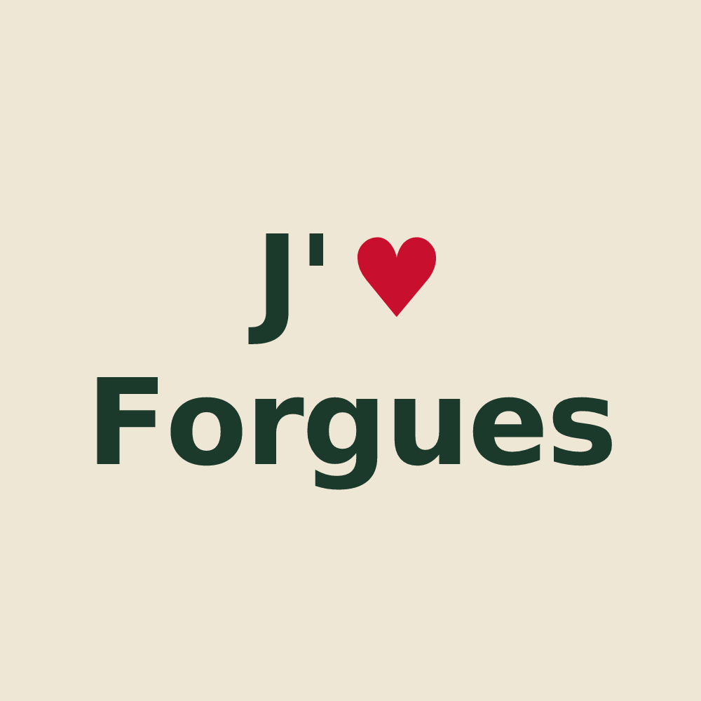 Tote bag personnalisé Forgues — design J'aime Forgues