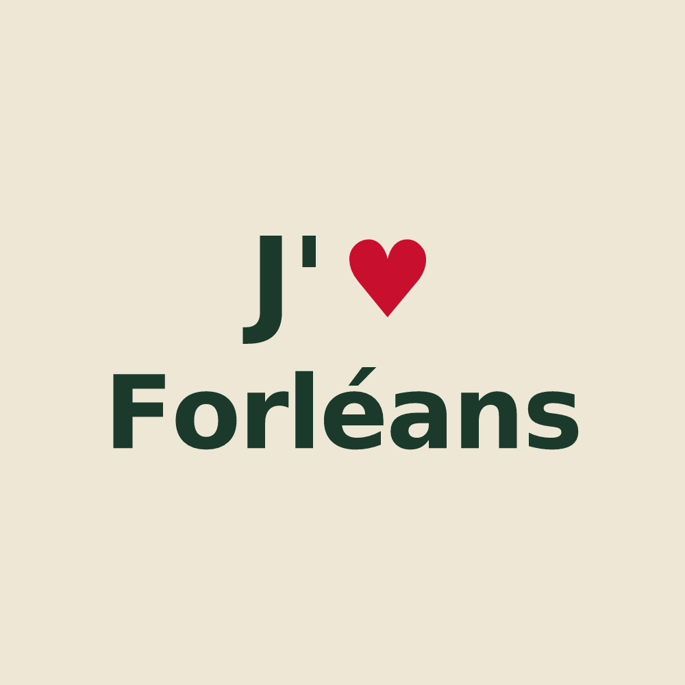 Tote bag personnalisé Forléans — design J'aime Forléans