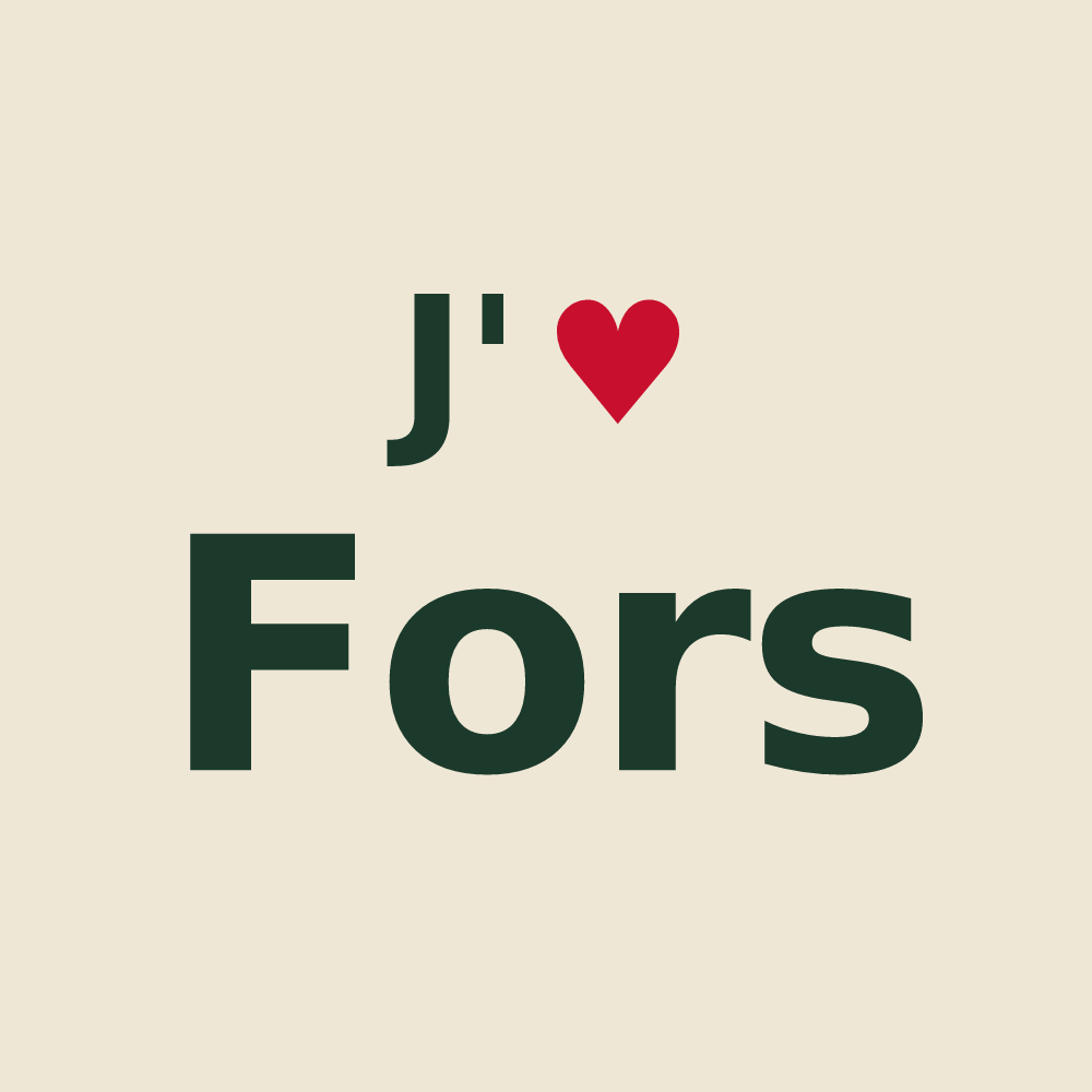Tote bag personnalisé Fors — design J'aime Fors