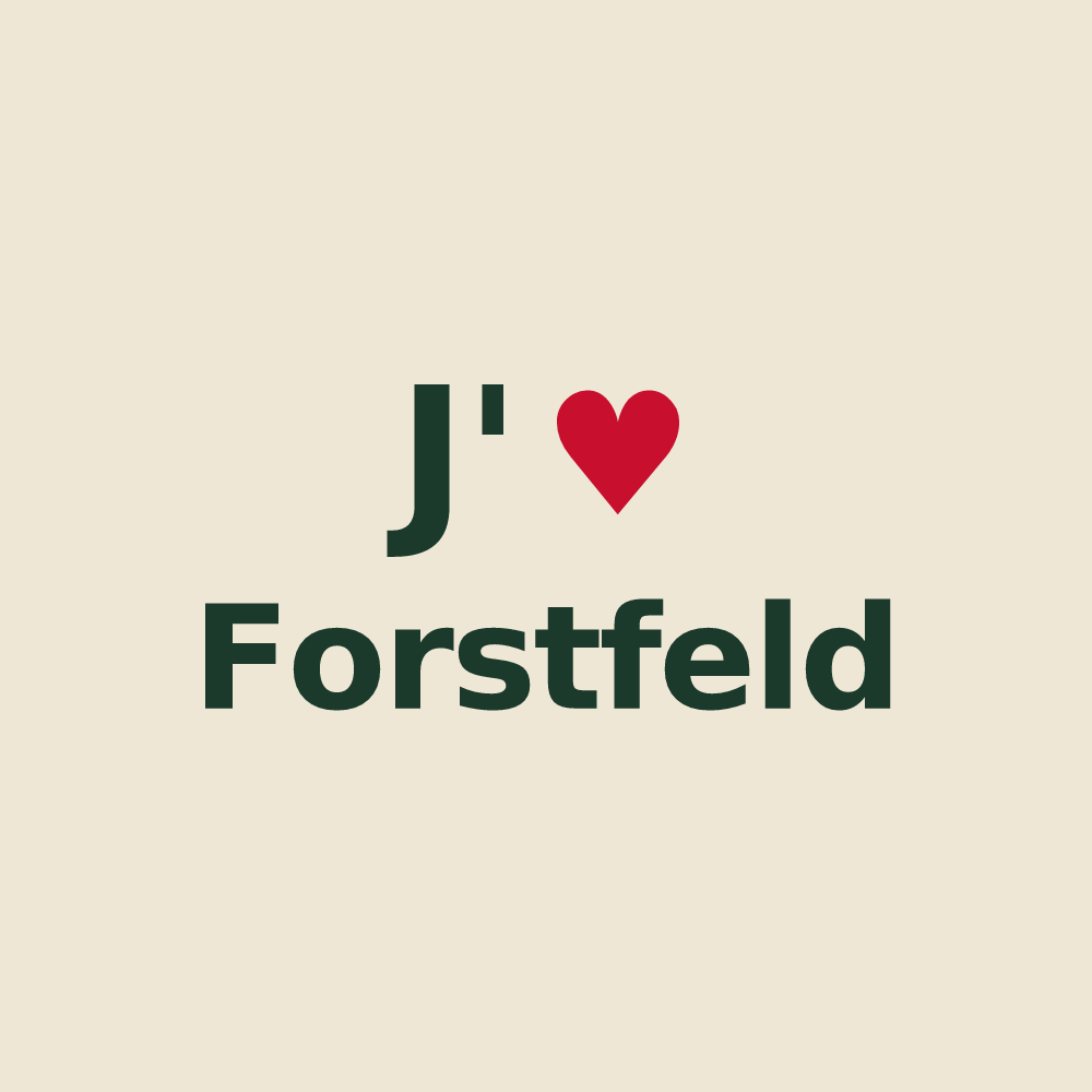 Tote bag personnalisé Forstfeld — design J'aime Forstfeld