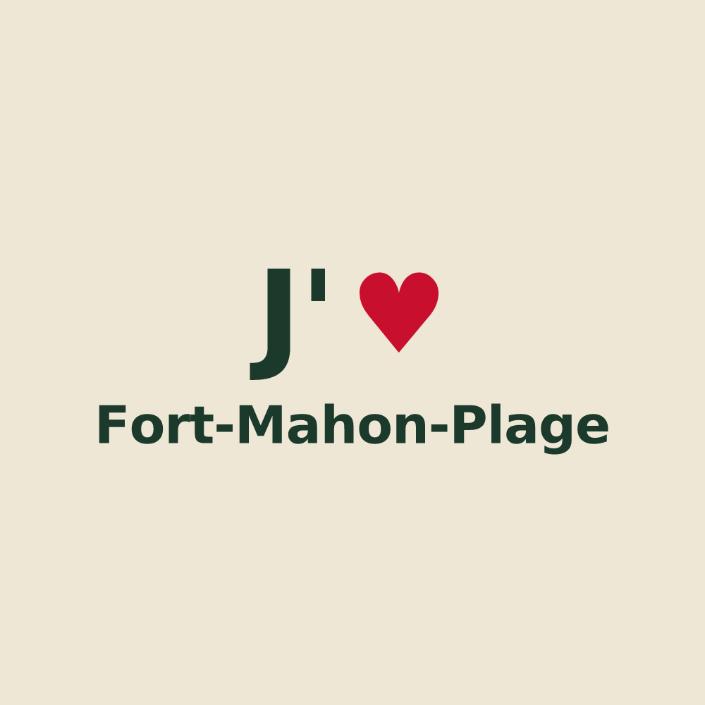 Tote bag personnalisé Fort-Mahon-Plage — design J'aime Fort-Mahon-Plage