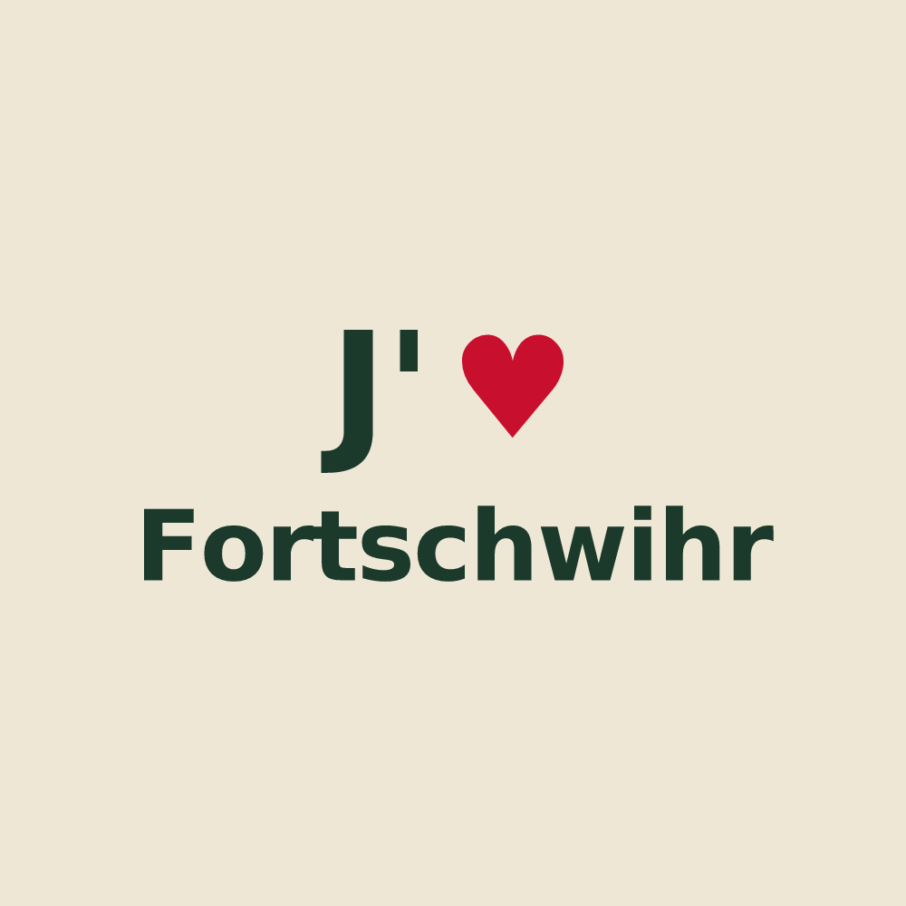 Tote bag personnalisé Fortschwihr — design J'aime Fortschwihr