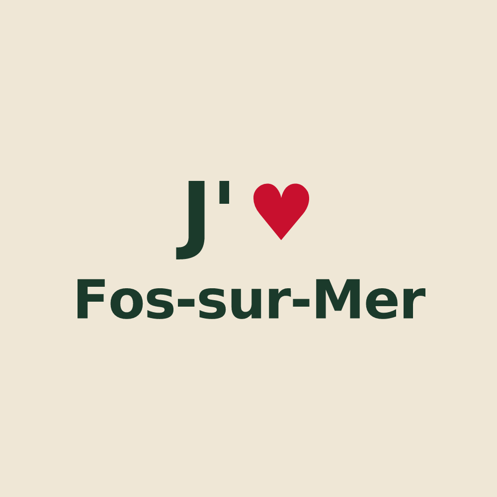 Tote bag personnalisé Fos-sur-Mer — design J'aime Fos-sur-Mer