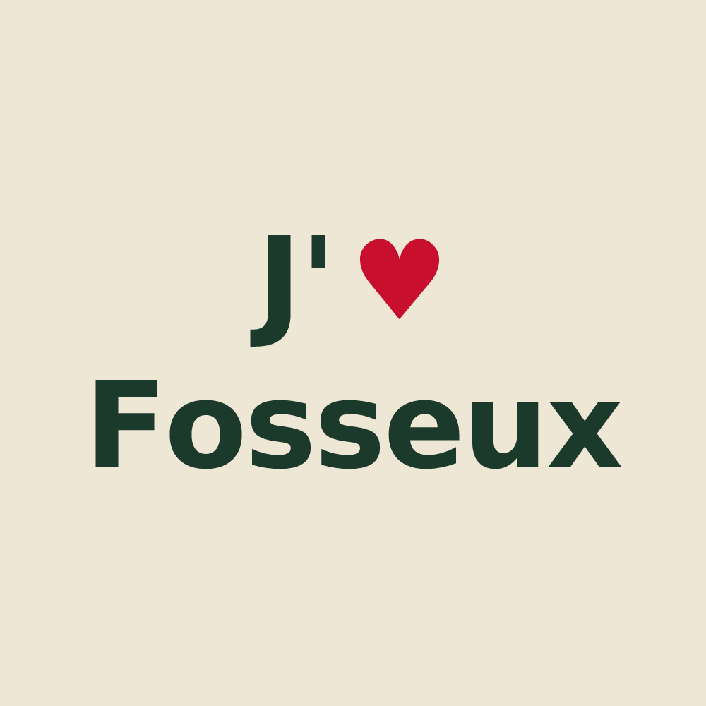 Tote bag personnalisé Fosseux — design J'aime Fosseux