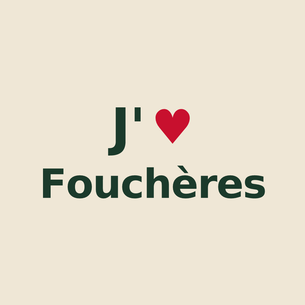 Tote bag personnalisé Fouchères — design J'aime Fouchères