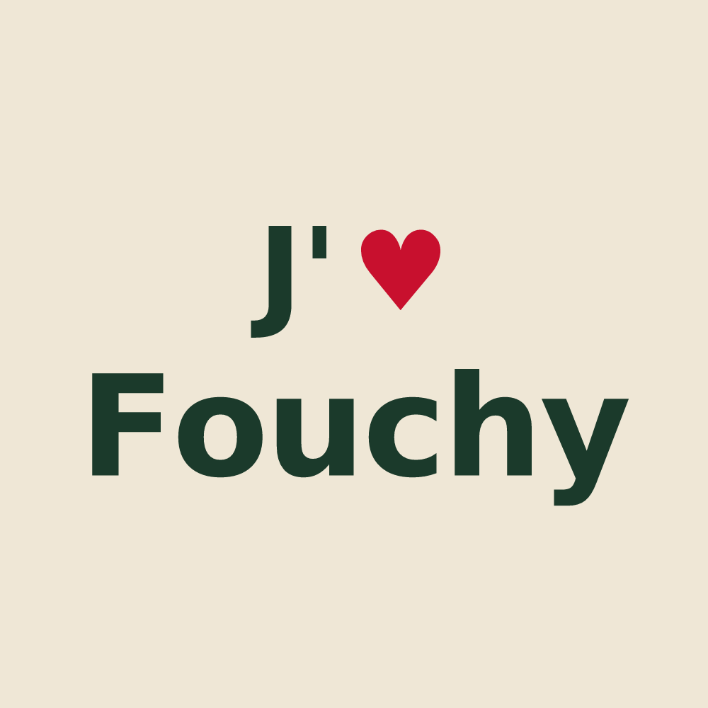 Tote bag personnalisé Fouchy — design J'aime Fouchy