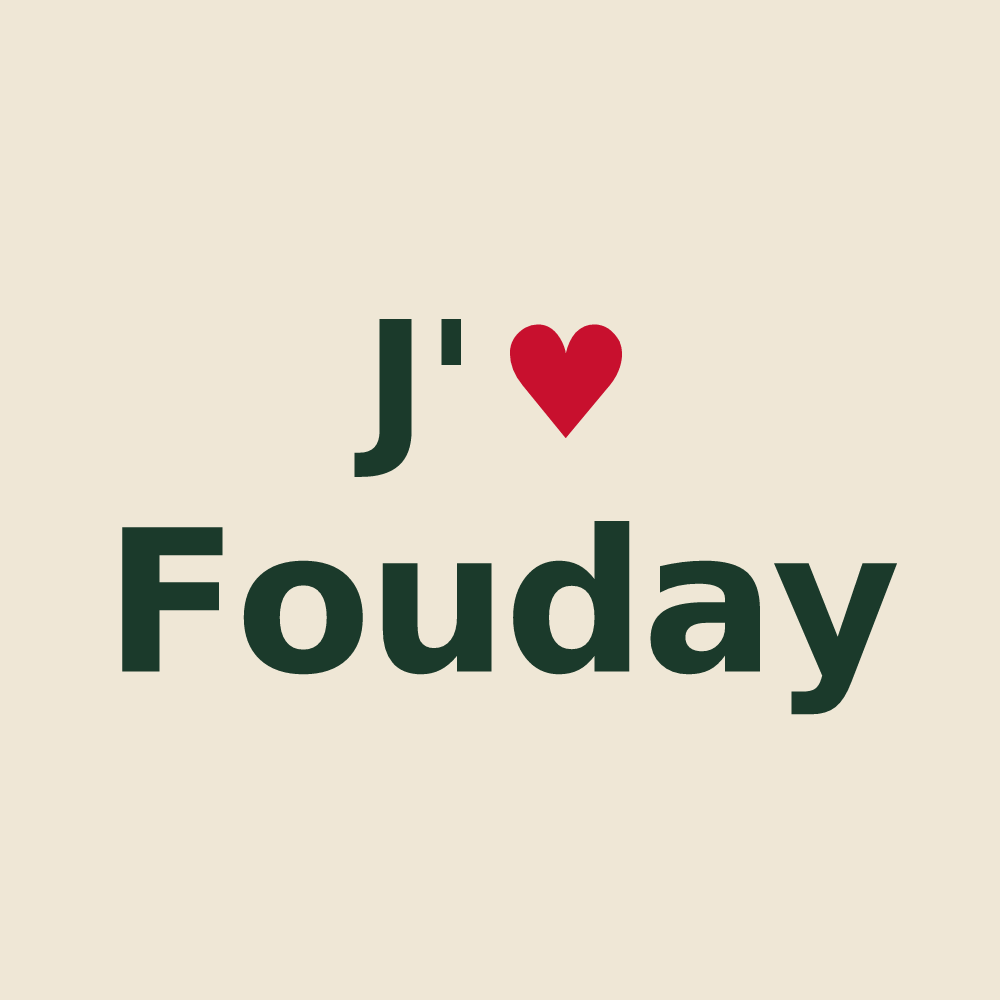 Tote bag personnalisé Fouday — design J'aime Fouday