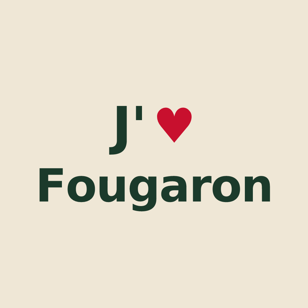 Tote bag personnalisé Fougaron — design J'aime Fougaron