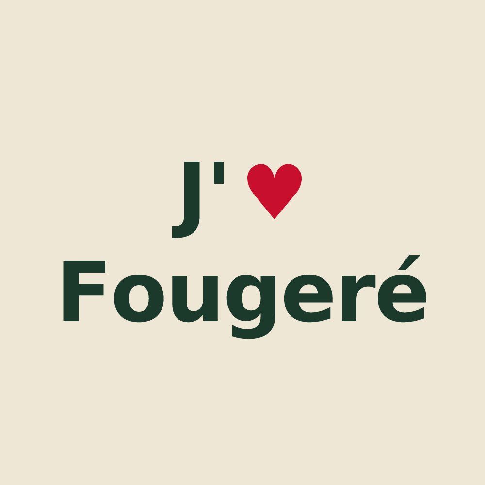 Tote bag personnalisé Fougeré — design J'aime Fougeré