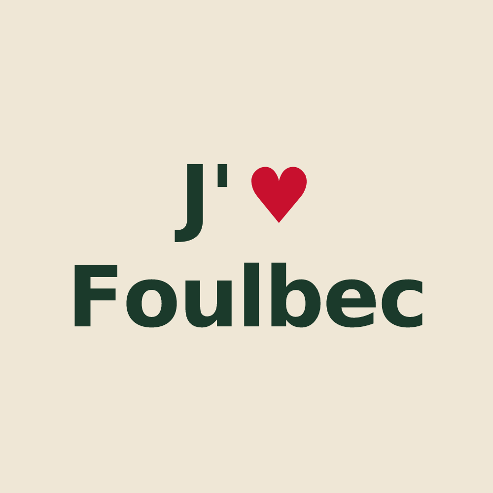 Tote bag personnalisé Foulbec — design J'aime Foulbec