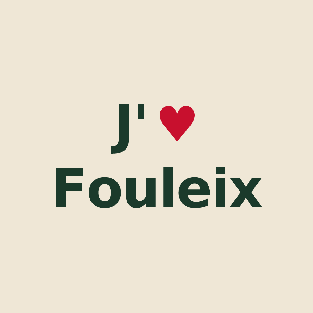 Tote bag personnalisé Fouleix — design J'aime Fouleix