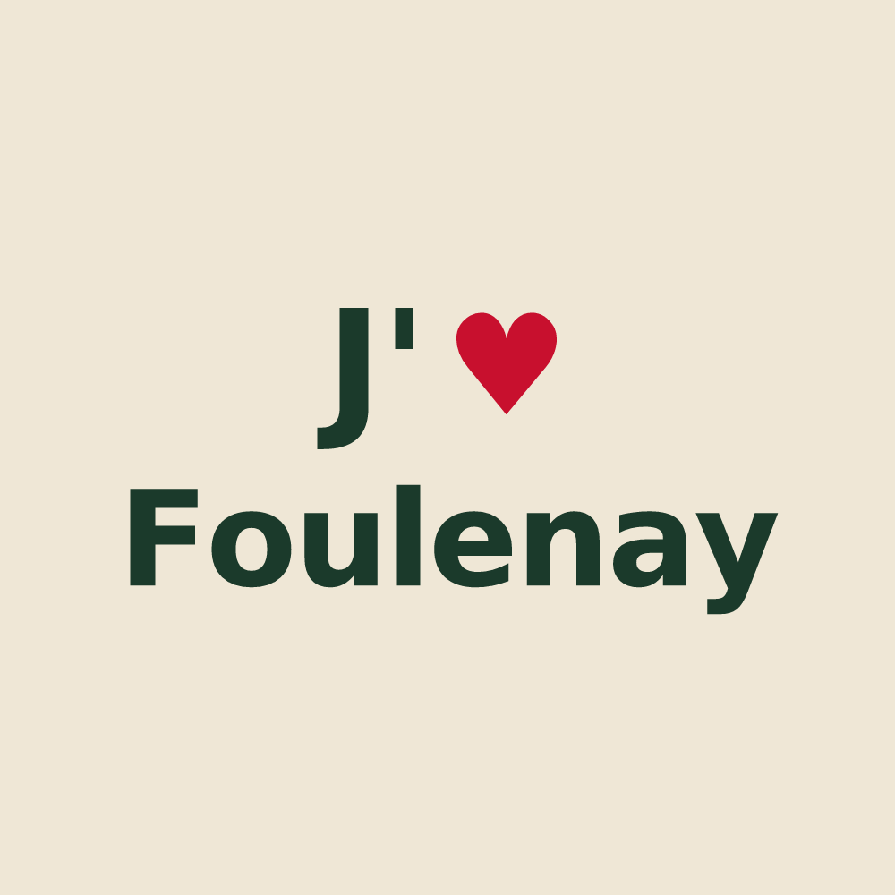 Tote bag personnalisé Foulenay — design J'aime Foulenay
