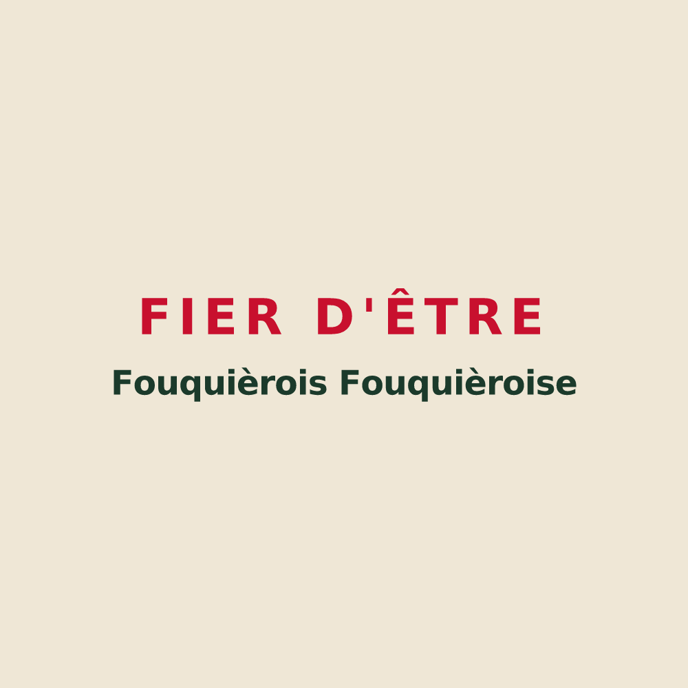 Tote bag « Fier d'être Fouquièrois Fouquièroise » — design pour Fouquières-lès-Lens