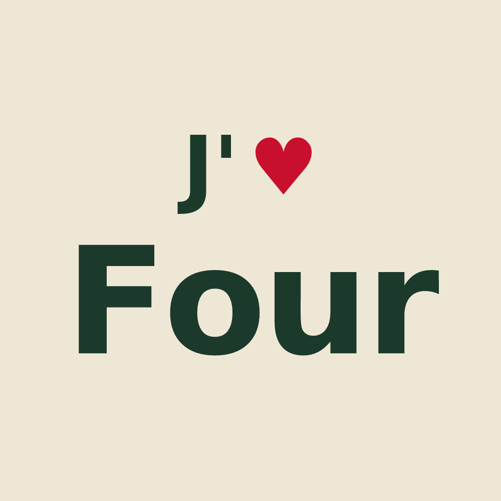 Tote bag personnalisé Four — design J'aime Four