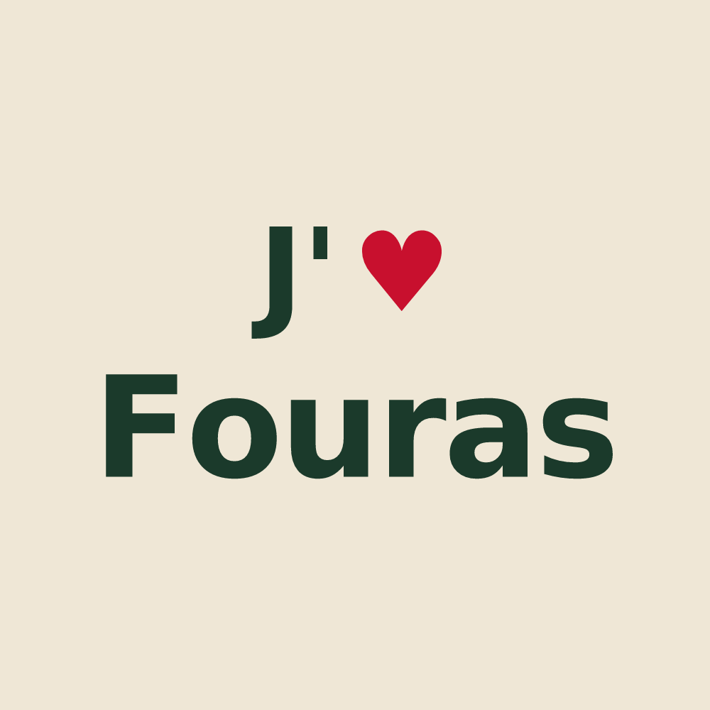 Tote bag personnalisé Fouras — design J'aime Fouras