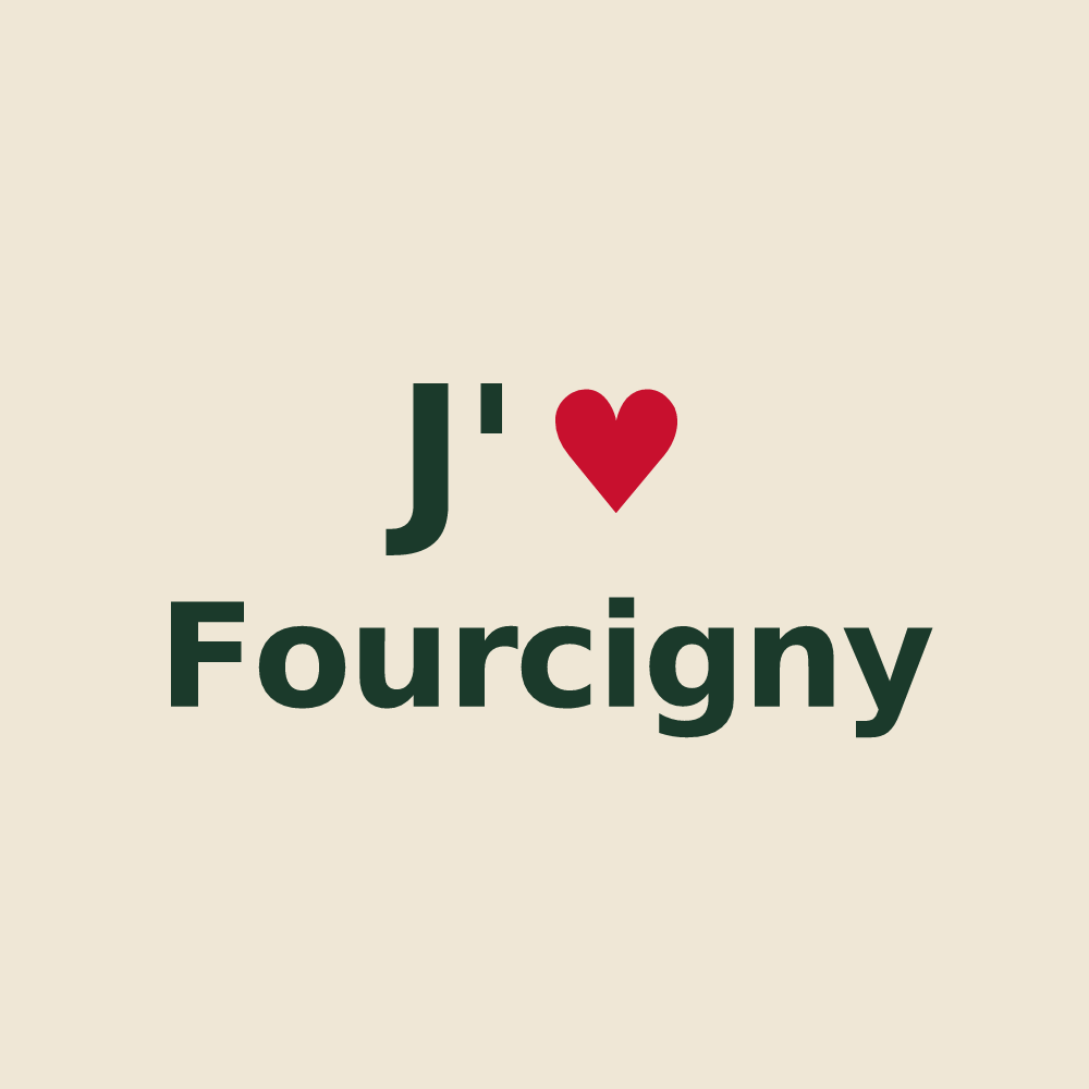 Tote bag personnalisé Fourcigny — design J'aime Fourcigny