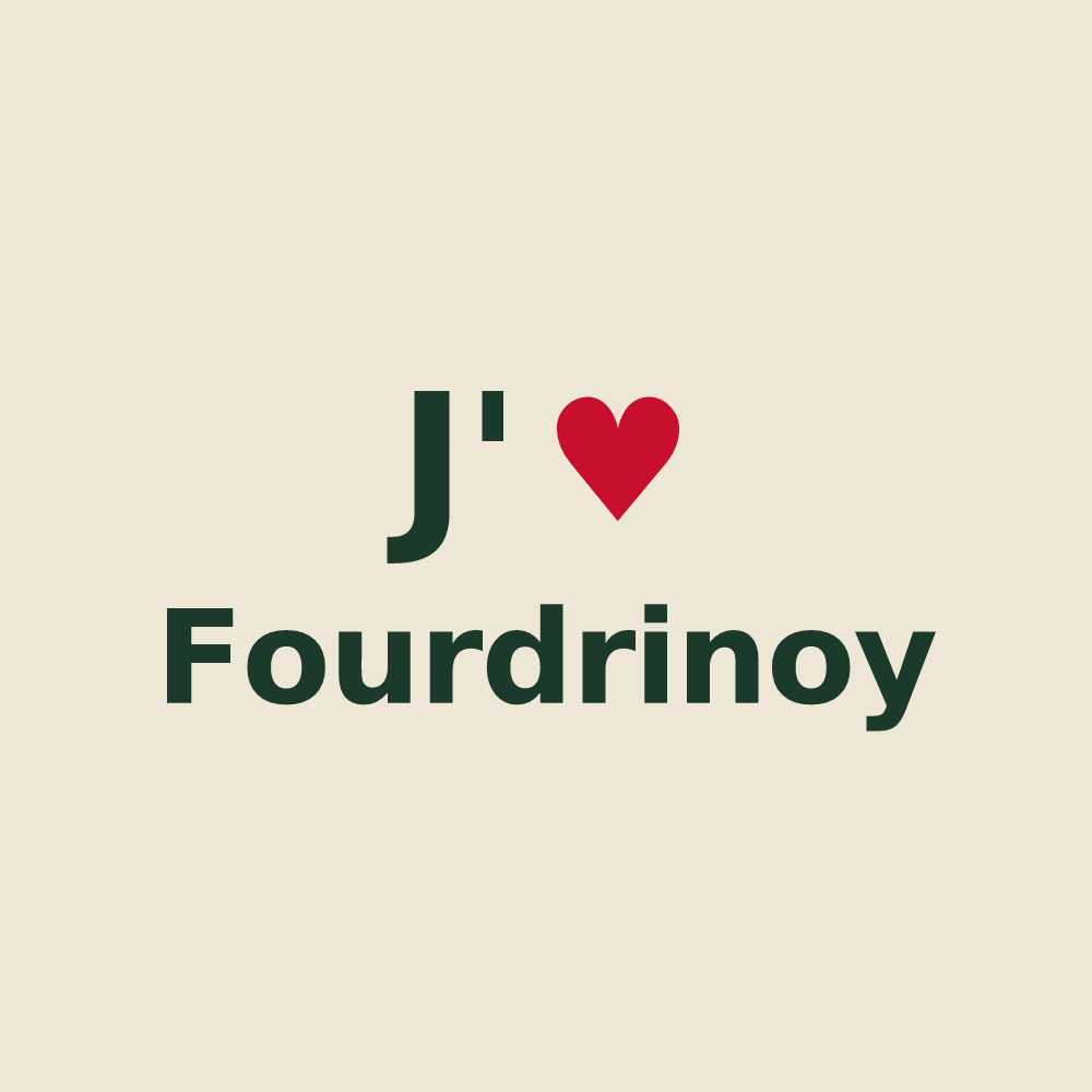 Tote bag personnalisé Fourdrinoy — design J'aime Fourdrinoy