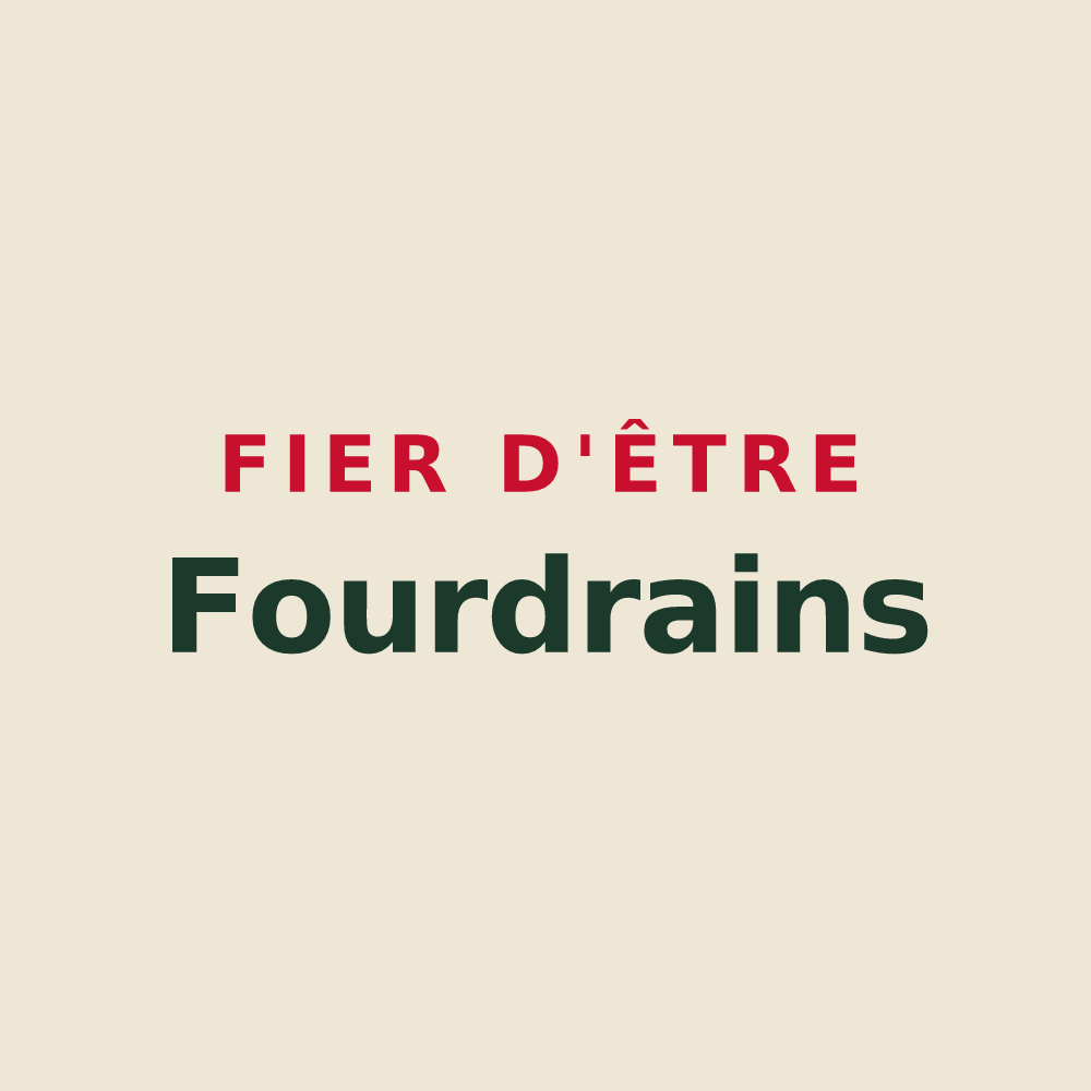 Tote bag « Fier d'être Fourdrains » — design pour Fourdrinoy